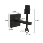 Wandlamp Stang 2995ZW Zwart