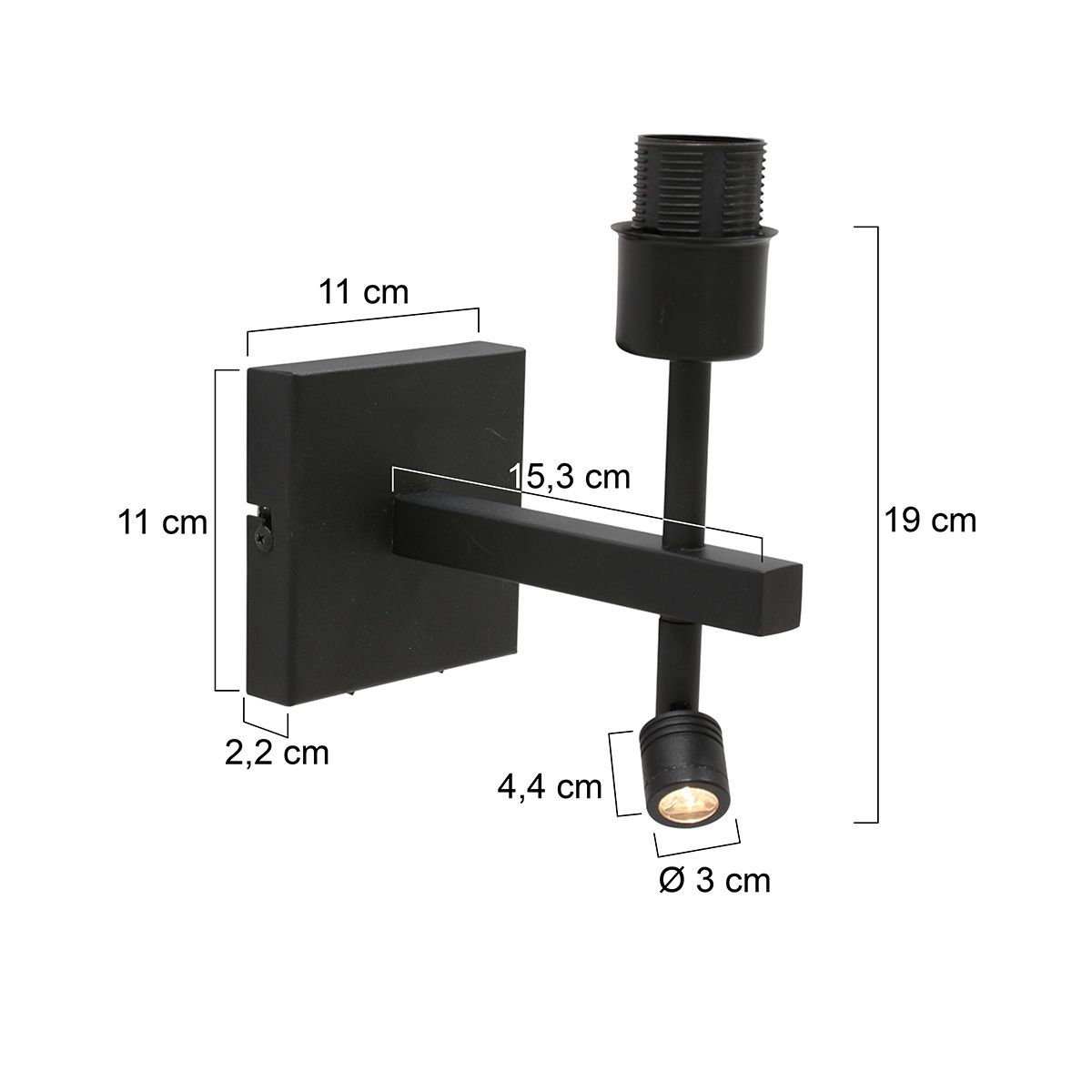 Wandlamp Stang 2995ZW Zwart