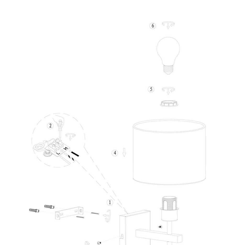 Wandlamp Stang 2995ZW Zwart