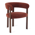 Eetkamerstoel Rose - Burgundy met Armleuning