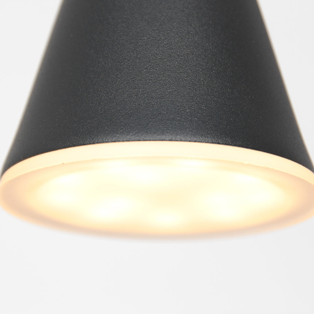 Hanglamp Vortex 3066ZW Zwart 5 lichts lichtkleur instelbaar