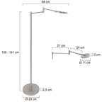 Vloerlamp Turound 3081ST Staal