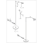 Vloerlamp Turound 3081ST Staal
