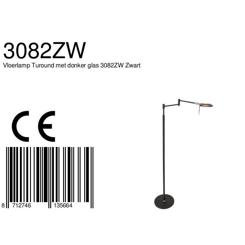 Vloerlamp Turound 3082ZW Zwart