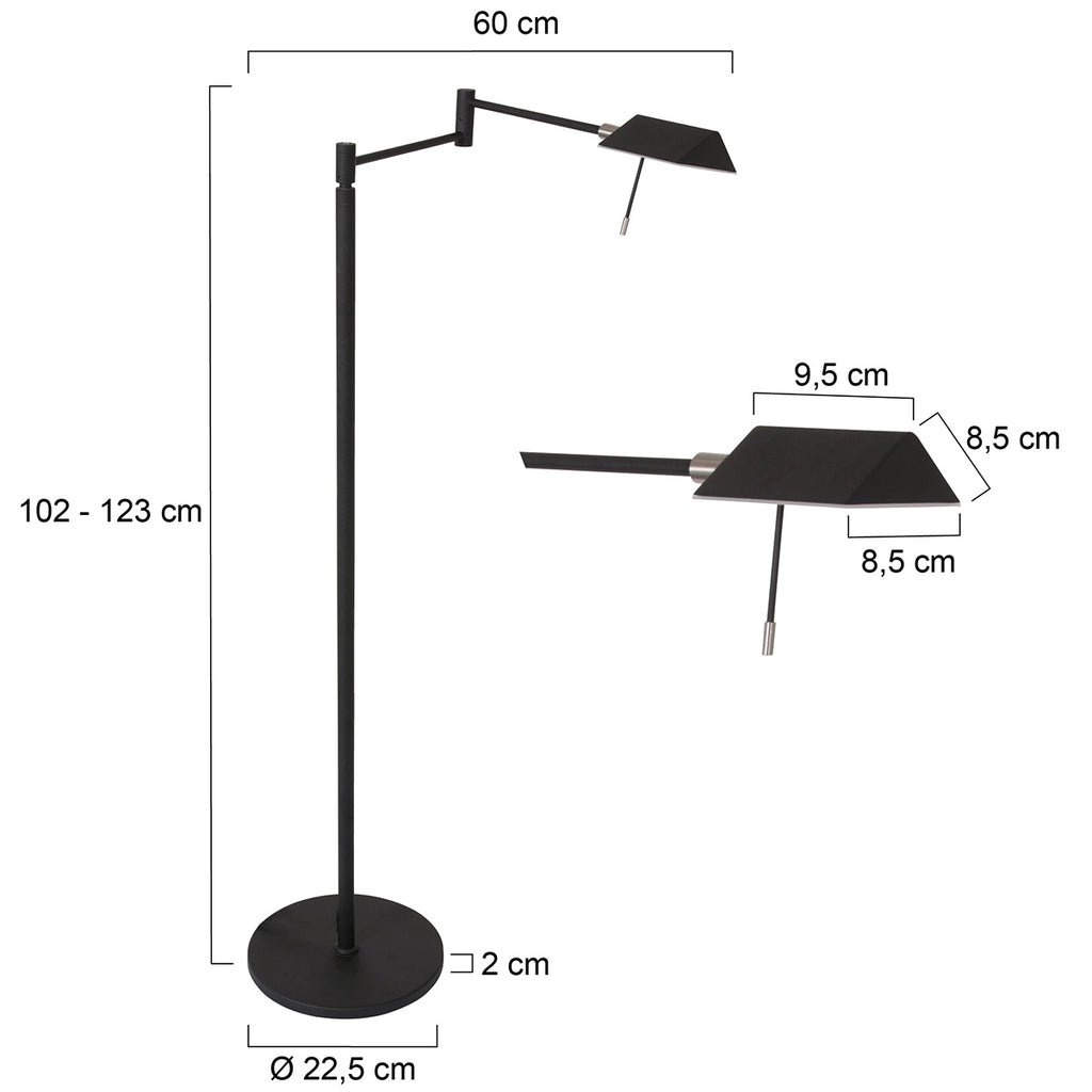 Vloerlamp Retina 3083ZW Zwart