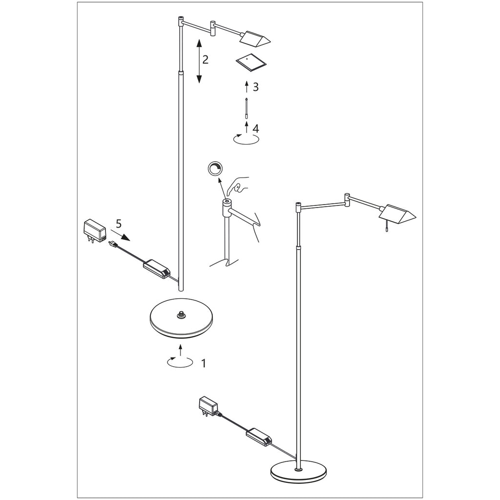 Vloerlamp Retina 3083ZW Zwart