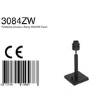 Zwarte tafellamp Stang 3084ZW met draai schakelaar zonder lampenkap