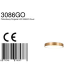 Plafondlamp Ringlede 3086GO Goud Ø30cm