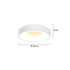 Plafondlamp Ringlede 3086W Witte LED lamp Ø30cm