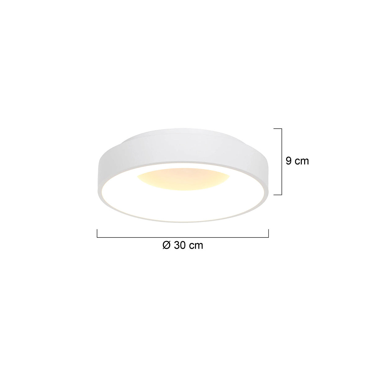 Plafondlamp Ringlede 3086W Witte LED lamp Ø30cm