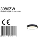 Plafondlamp Ringlede 3086ZW Zwart Ø30cm