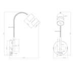 Wandlamp Natasja LED 3094ZW Zwart