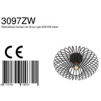Plafondlamp Dunbar 3097ZW Zwart