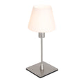 Tafellamp Ancilla 3100ST staal touch on/off met opaal wit glas