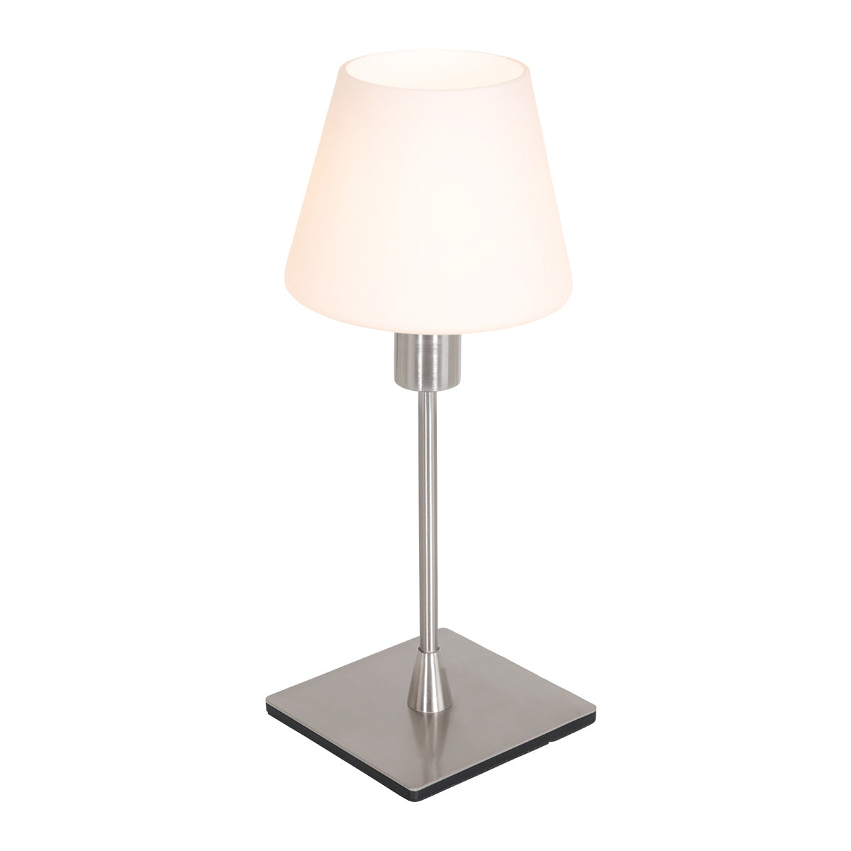 Tafellamp Ancilla 3100ST staal touch on/off met opaal wit glas