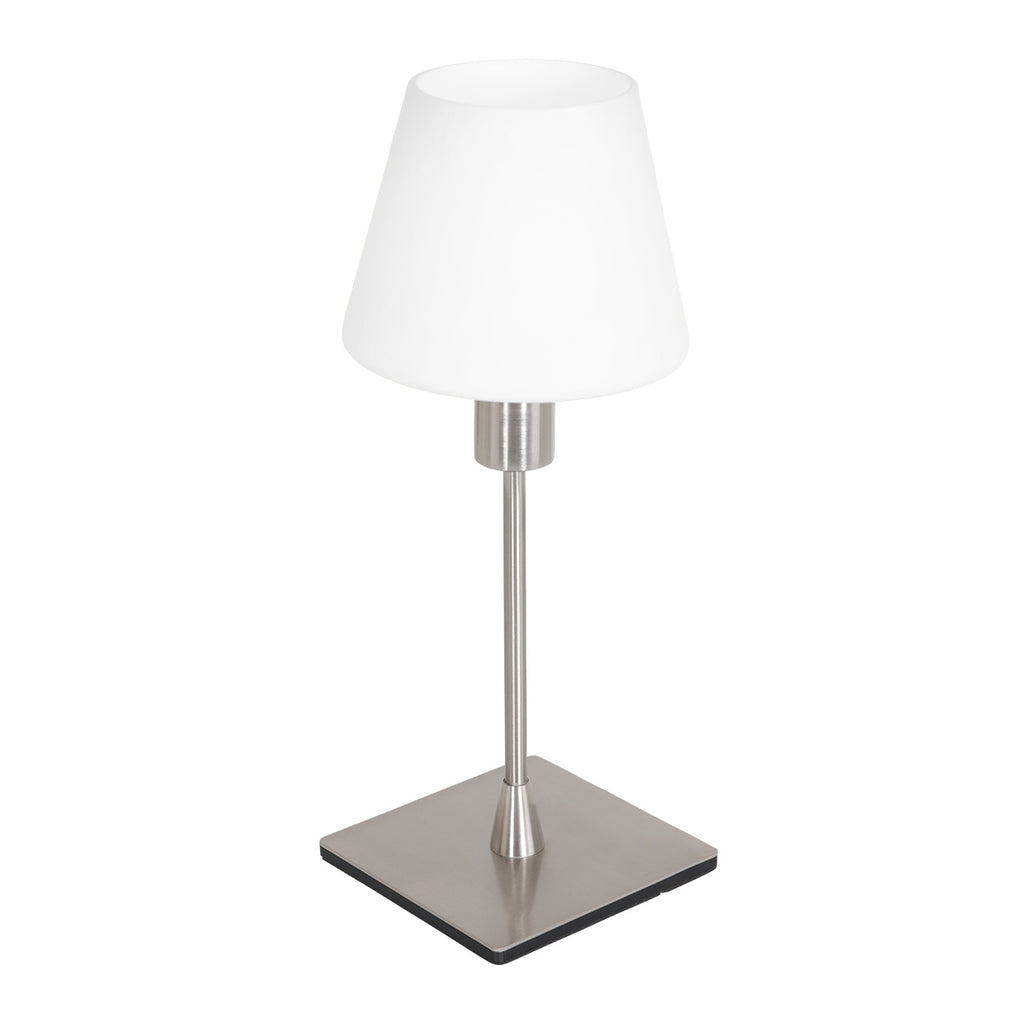 Tafellamp Ancilla 3100ST staal touch on/off met opaal wit glas