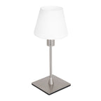 Tafellamp Ancilla 3100ST staal touch on/off met opaal wit glas