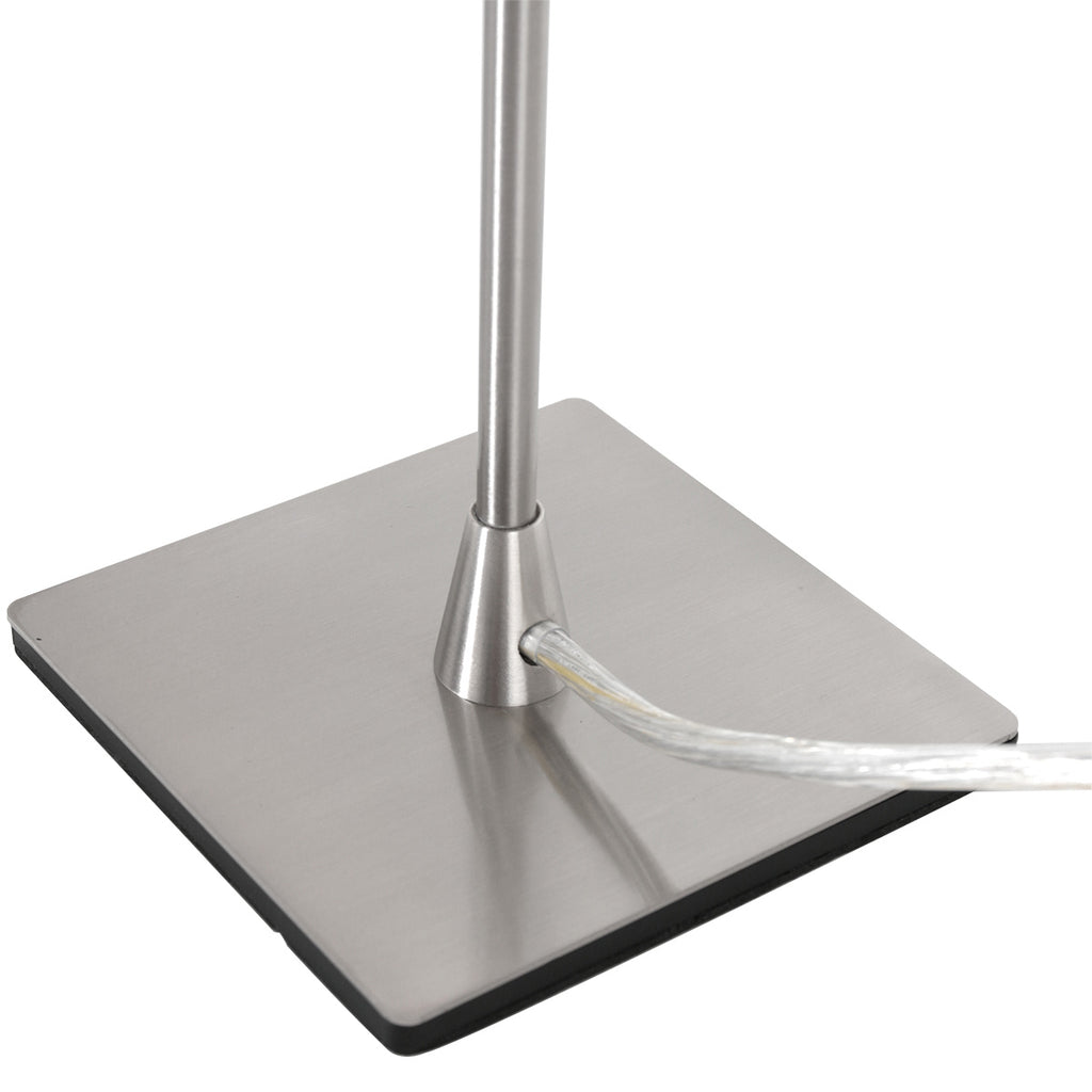 Tafellamp Ancilla 3100ST staal touch on/off met opaal wit glas