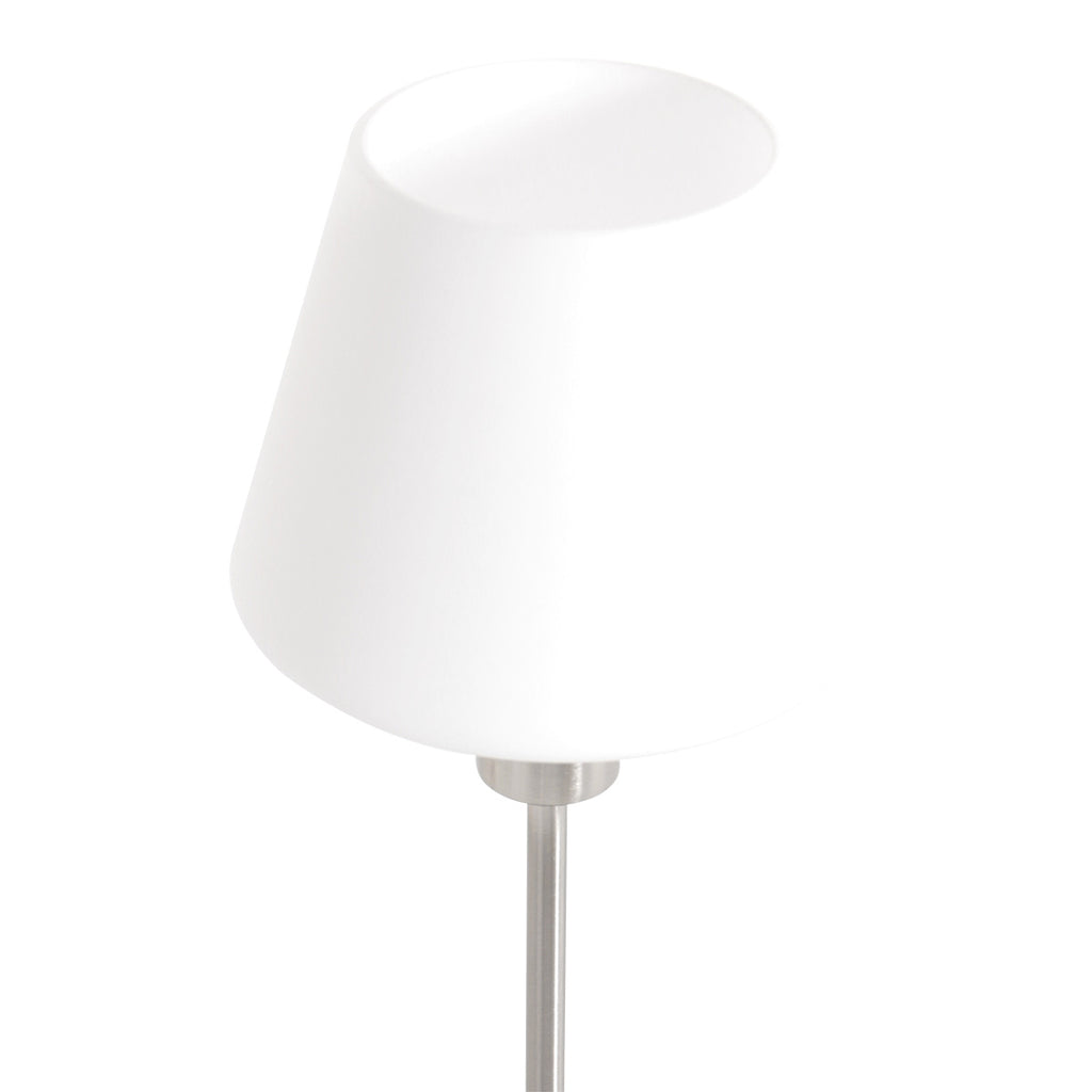 Tafellamp Ancilla 3100ST staal touch on/off met opaal wit glas