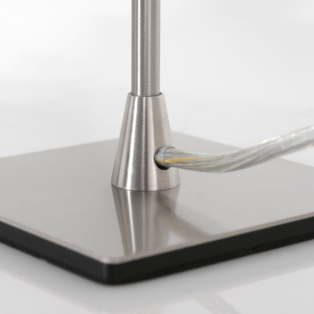 Tafellamp Ancilla 3100ST staal touch on/off met opaal wit glas