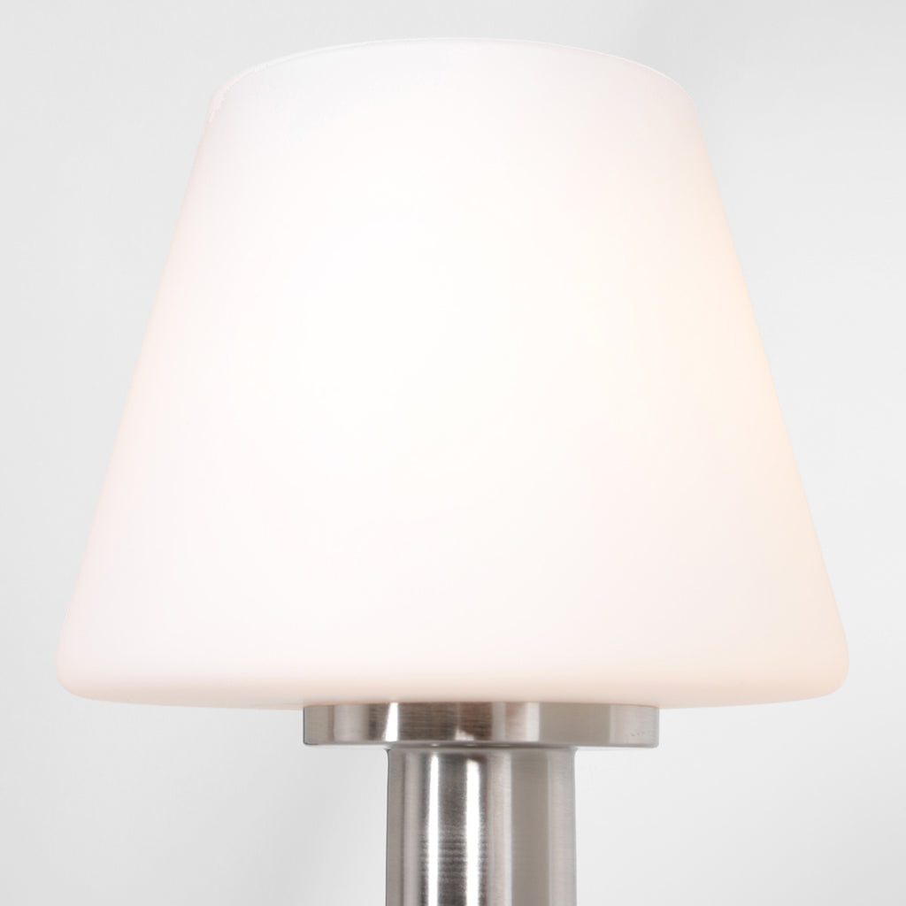 Tafellamp Ancilla 3100ST staal touch on/off met opaal wit glas