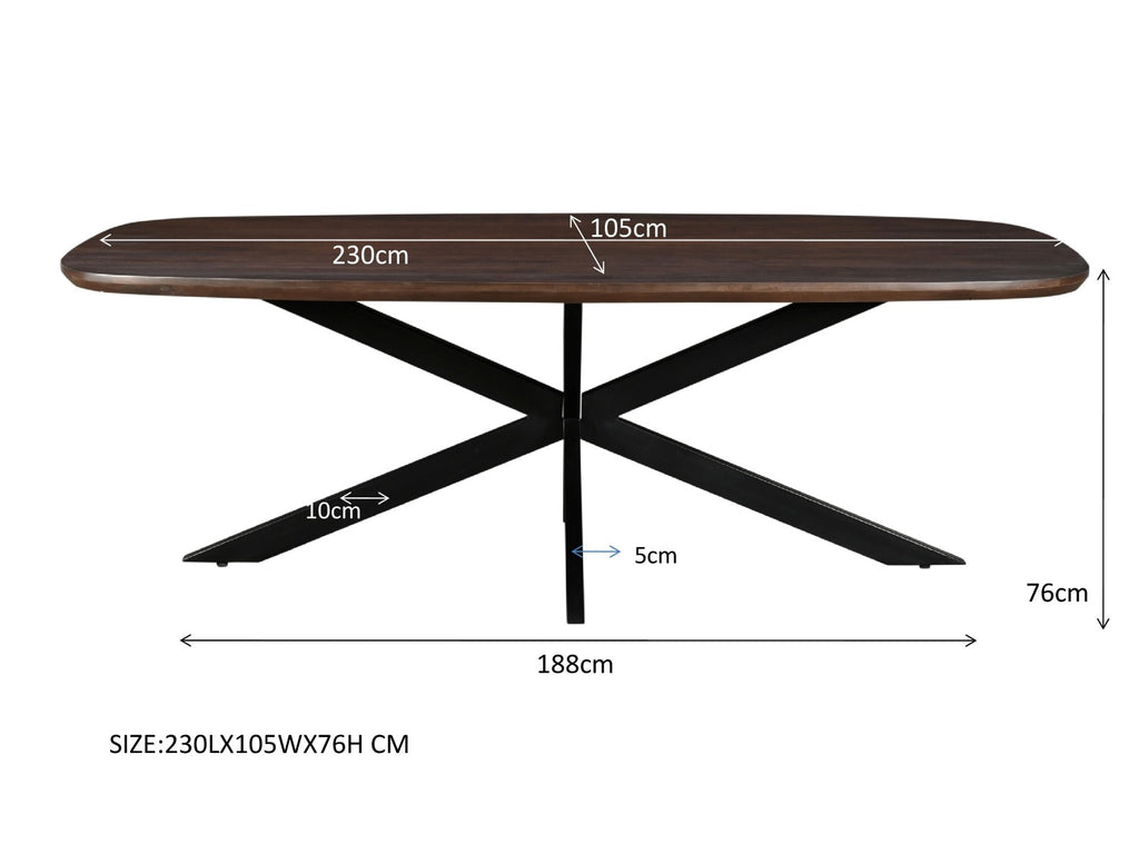 Jesper Danish Oval Brown 230 cm