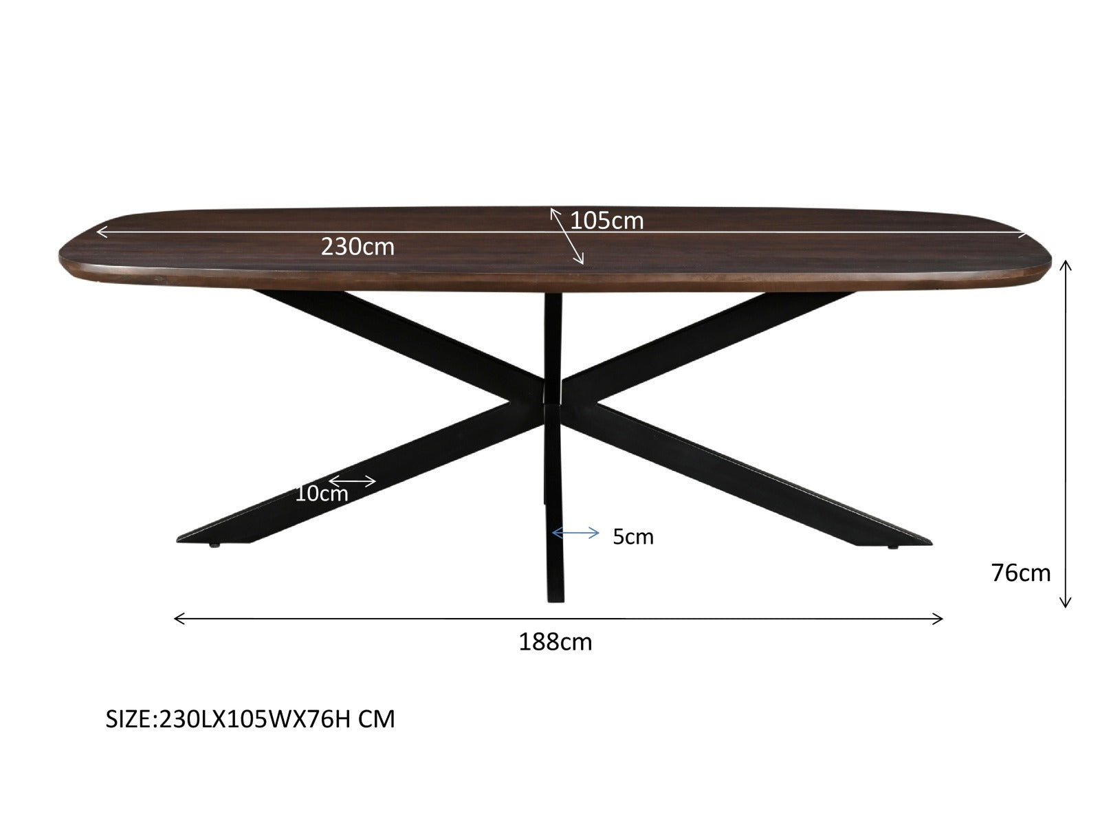 Jesper Danish Oval Brown 230 cm