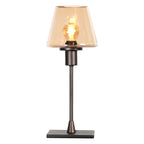 Tafellamp Ancilla 3102CA cacao touch on/off met amber glas