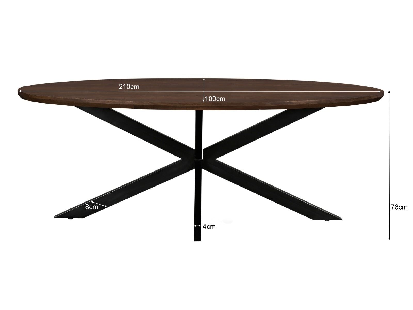 Jesper Oval Brown 210 cm
