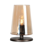 Tafellamp Ancilla 3103CA cacao touch on/off met amber glas