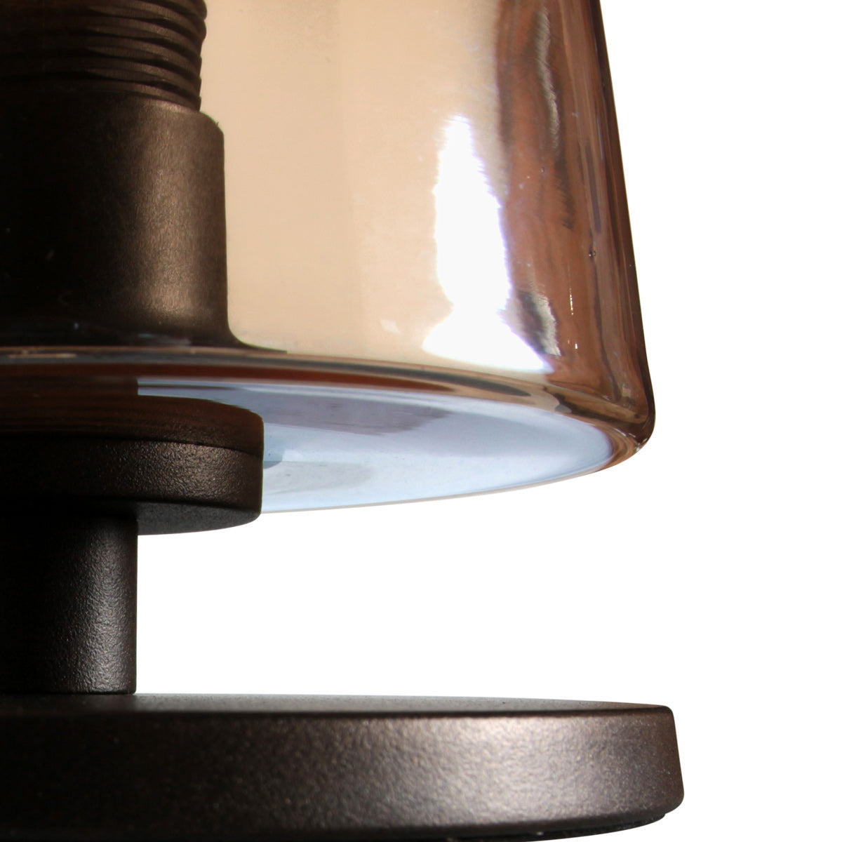 Tafellamp Ancilla 3103CA cacao touch on/off met amber glas