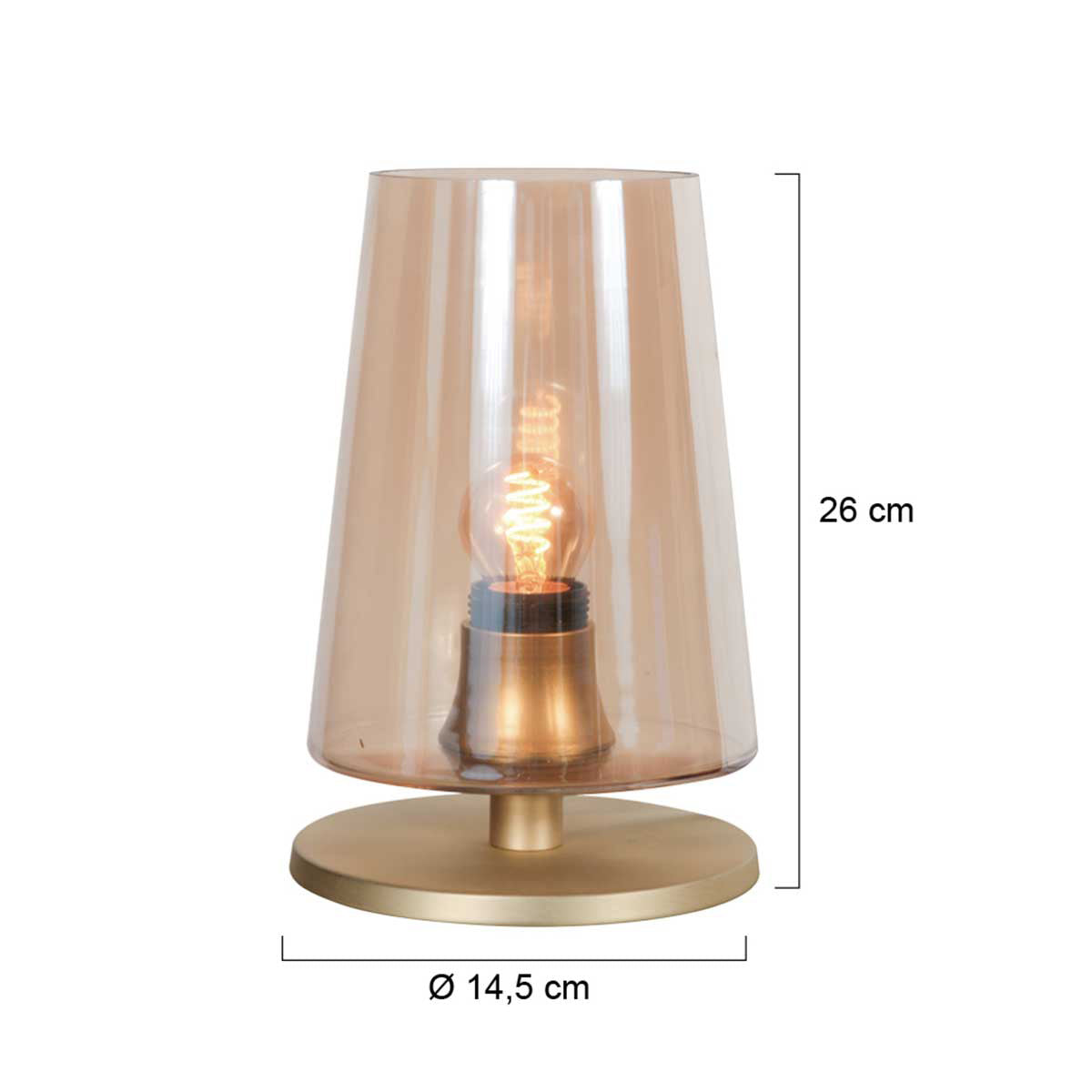 Tafell. 1-l. amber glas E27