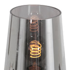 Tafellamp Ancilla 3103ZW zwart touch on/off met smoke glas