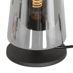Tafellamp Ancilla 3103ZW zwart touch on/off met smoke glas
