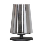 Tafellamp Ancilla 3103ZW zwart touch on/off met smoke glas