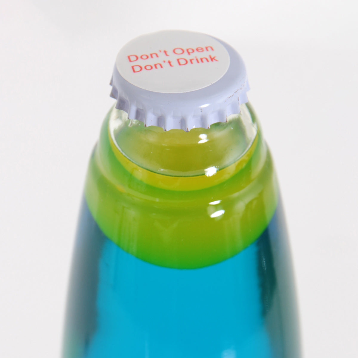 Lavalamp Volcan 3116ST staal met groen blauwe vloeistof