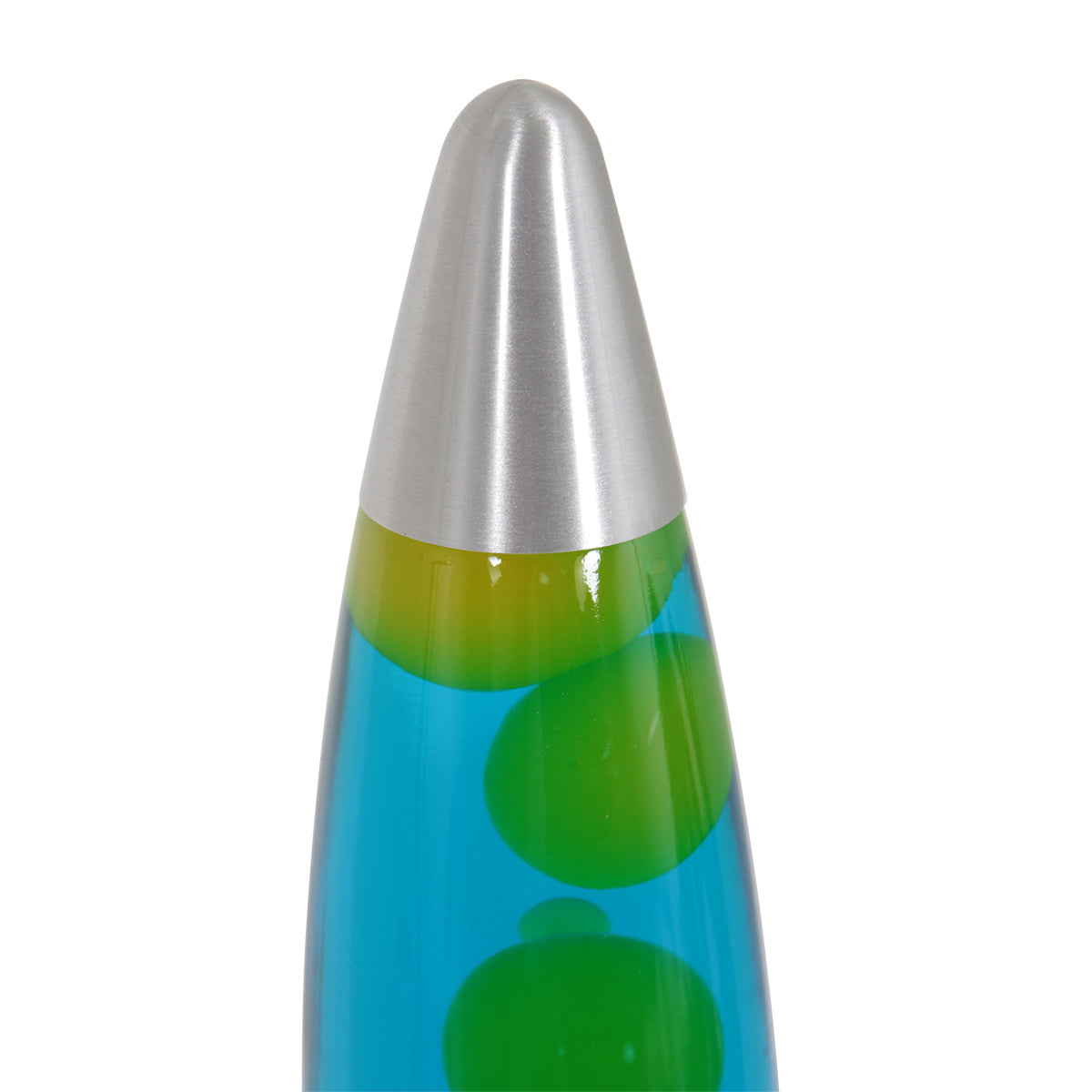 Lavalamp Volcan 3116ST staal met groen blauwe vloeistof