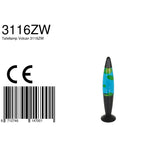 Lavalamp Volcan 3116ZW staal met groen blauwe vloeistof