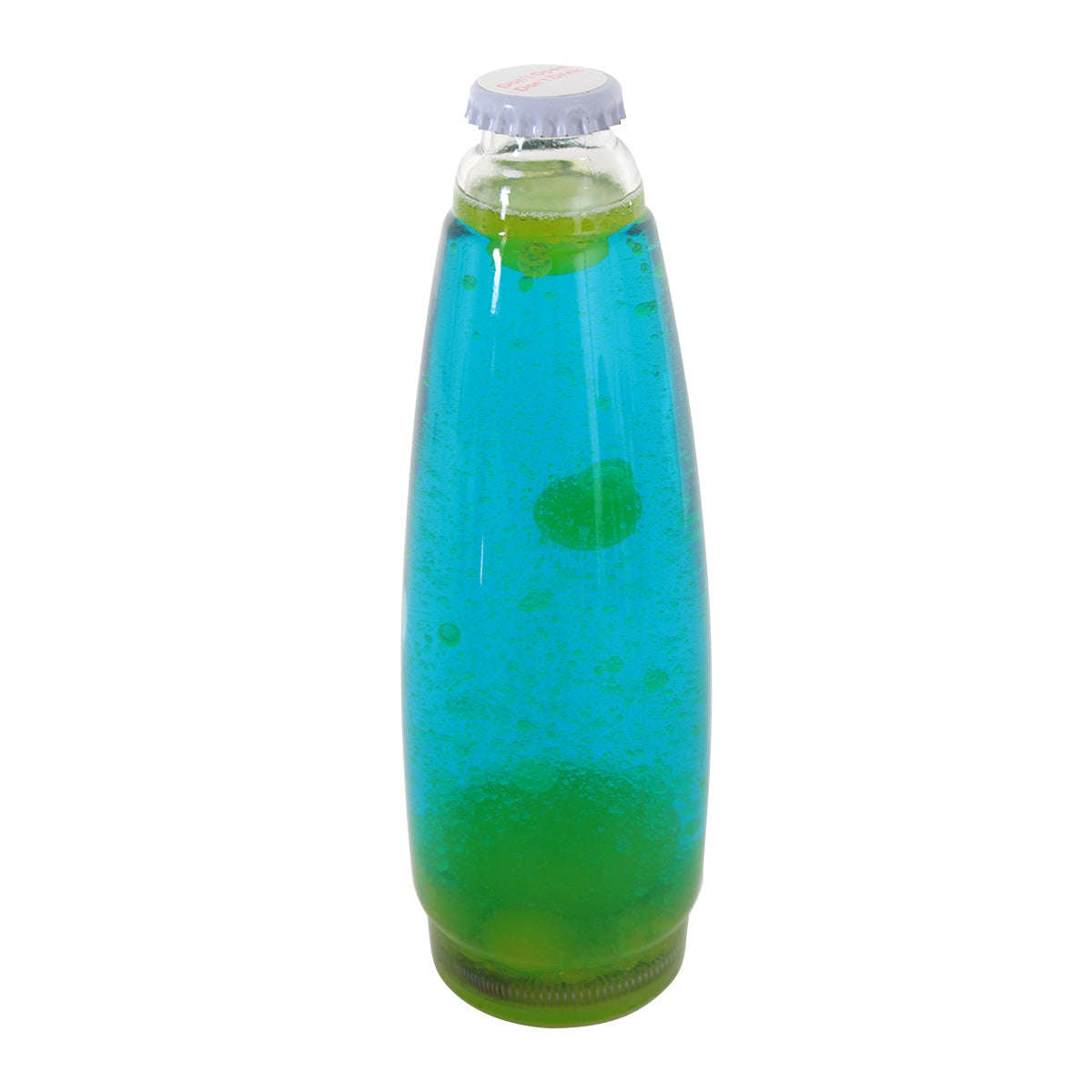 Lavalamp Volcan 3116ZW staal met groen blauwe vloeistof