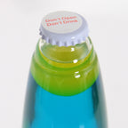 Lavalamp Volcan 3116ZW staal met groen blauwe vloeistof