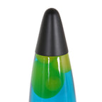 Lavalamp Volcan 3116ZW staal met groen blauwe vloeistof