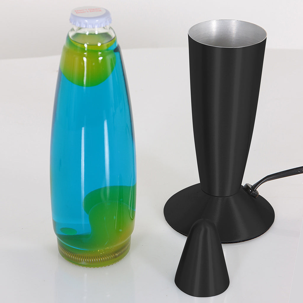 Lavalamp Volcan 3116ZW staal met groen blauwe vloeistof