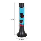 Zwarte lavalamp Volcan 3117ZW met helder en rode vloeistof