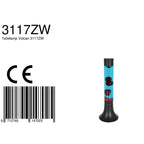 Zwarte lavalamp Volcan 3117ZW met helder en rode vloeistof