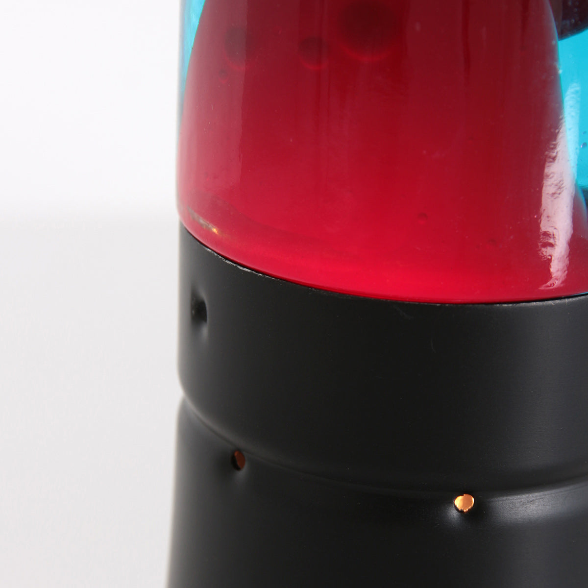 Zwarte lavalamp Volcan 3117ZW met helder en rode vloeistof