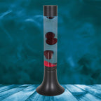 Zwarte lavalamp Volcan 3117ZW met helder en rode vloeistof