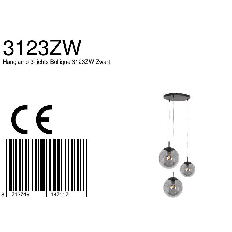 Hanglamp Bollique 3123ZW Zwart