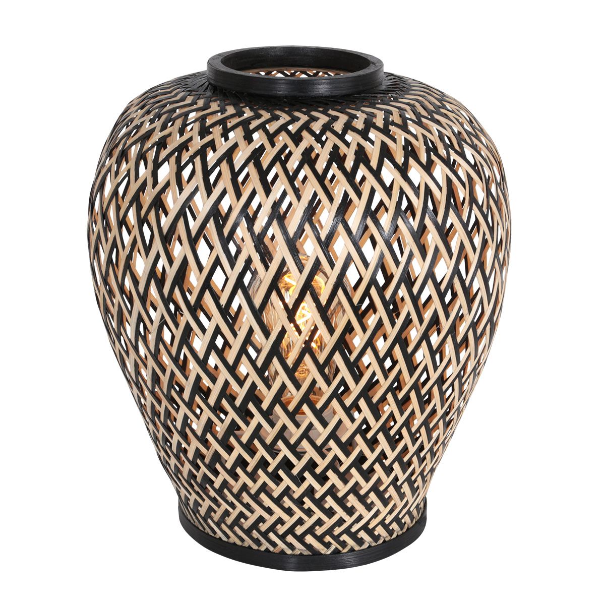 Tafellamp Maze 3131BE Zwart-Bruin