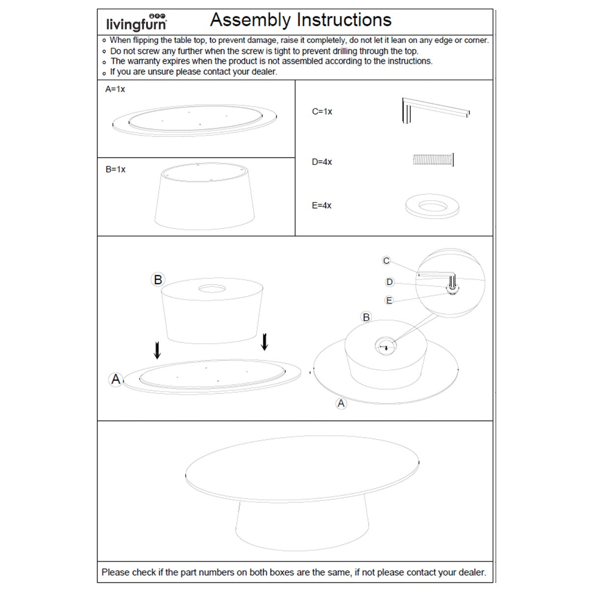 Brix Bottecino Oval 120cm