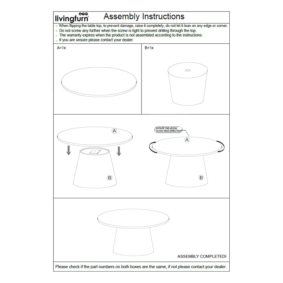 Brix Bottecino rond 75cm